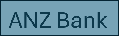 The words ANZ Bank on a blue Background.